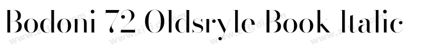 Bodoni 72 Oldsryle Book ltalic字体转换
